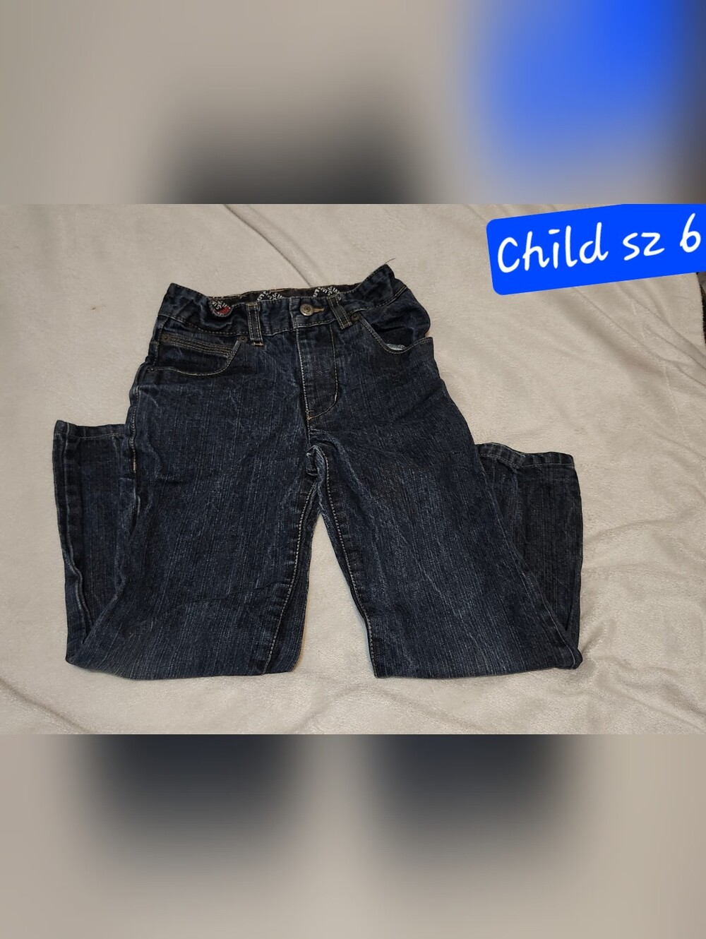 Levi's Boys Size 6 Jeans Dark Wash Denim Adjustable Waist Classic Fit